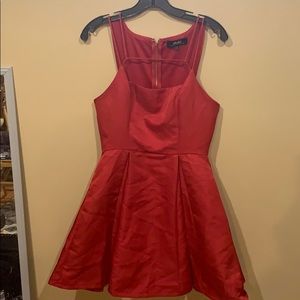 Red skater dress